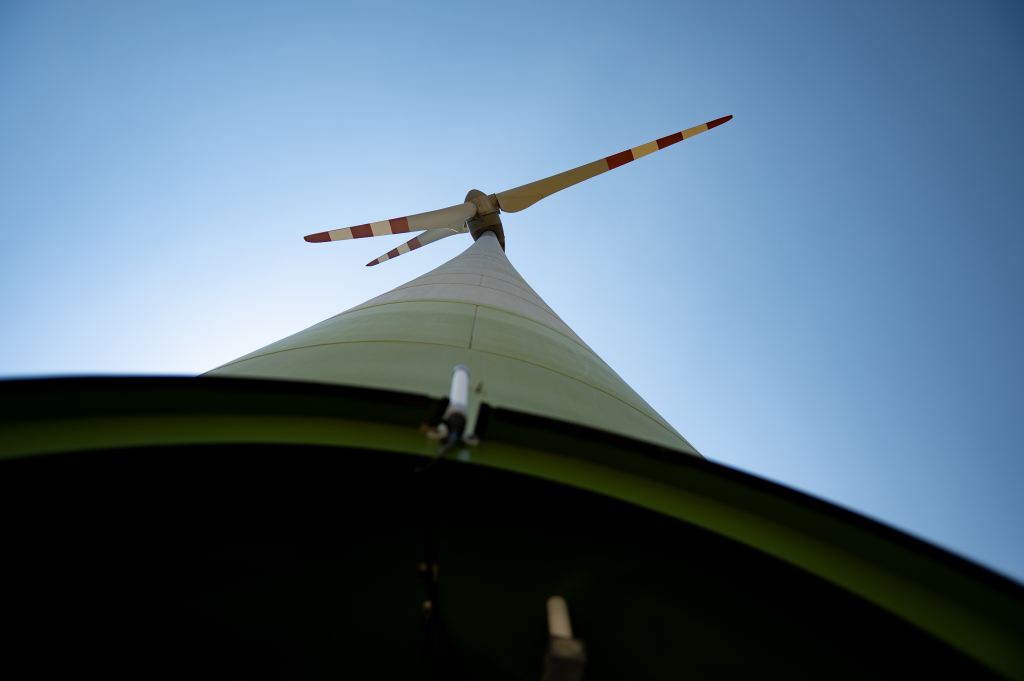 Die besichtigte Windkraftanlage